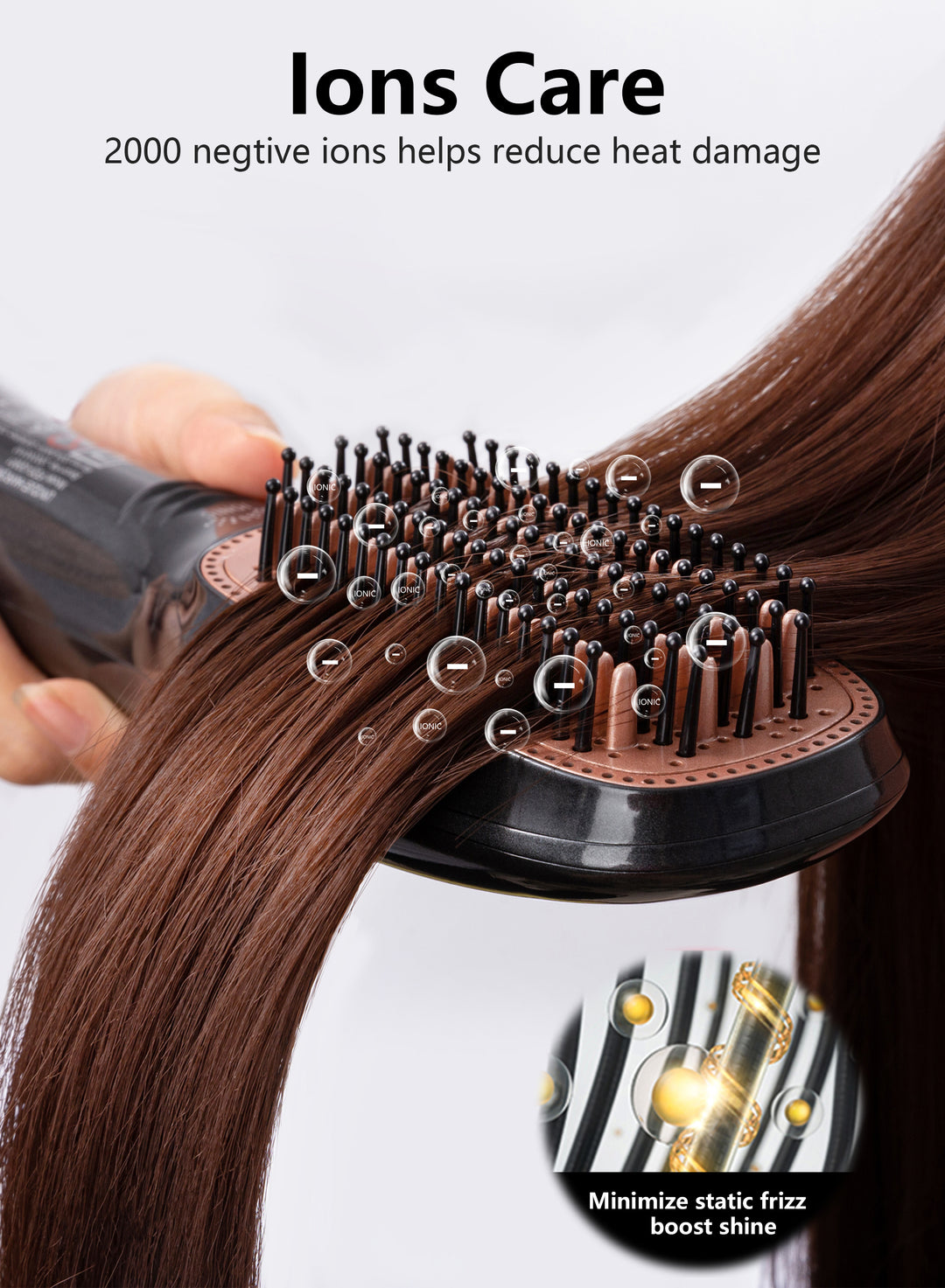 Doscher 2-in-1 Hot Air Brush – Ceramic Hair Styler with Luxury Gift Packaging