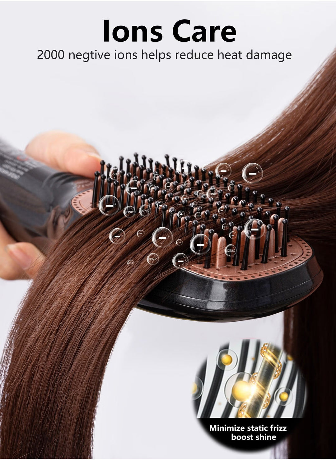 Doscher 3-in-1 Hair Dryer Brush – 1200W Ceramic Hot Air Styler for Smooth & Voluminous Hair